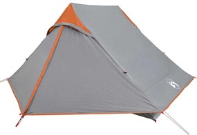 vidaXL Σκηνή Κάμπινγκ 2 Ατόμων Αδιάβροχη Γκρι