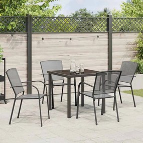 vidaXL Σέτ φαγητού για κήπο 5 pcs Ανθρακί Ατσάλι