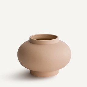 Στρογγυλό βάζο από ματ κεραμικό, LECCIA