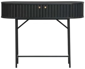Κονσόλα Zeplen pakoworld MDF-μέταλλο σε μαύρη απόχρωση 100x35x75εκ