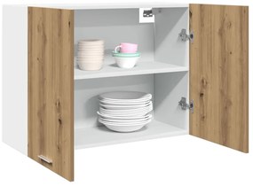 vidaXL Ντουλάπι Κρεμαστό Lyon Καφέ Δρυς 80x31x60εκ. Επεξεργασμένο Ξύλο