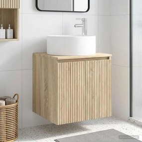 vidaXL Επιτοίχιο έπιπλο νιπτήρα μπάνιου Sonoma Δρυς