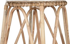 Σκαμπό Home ESPRIT Φυσικό λυγαριά 50 X 50 X 86 cm