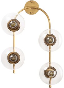 Φωτιστικό Τοίχου - Απλίκα Jewel 942FLG2115 40x26x62cm 4xE14 15W Gold-Clear Opviq