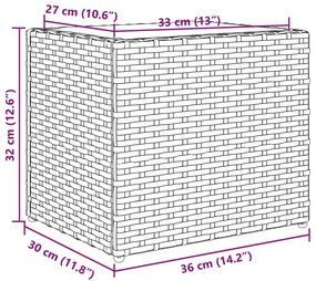 ΖΑΡΝΤΙΝΙΕΡΑ ΚΗΠΟΥ ΜΑΥΡΗ 36X30X32 ΕΚ. ΑΠΟ ΣΥΝΘΕΤΙΚΟ ΡΑΤΑΝ 366425