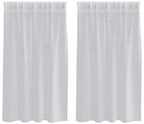 vidaXL Κουρτίνες με κουρτίνες 2 pcs Ανοιχτό γκρι 140x140εκ Πολυεστέρας
