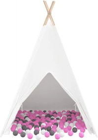 vidaXL Σκηνίτσα Teepee Λευκό 120 x 120 x 150 cm