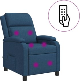 vidaXL Κάθισμα μασάζ Μπλε Ύφασμα