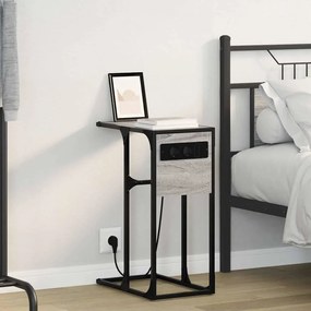 Κομοδίνο Γκρίζο Σονομα 41,5 x 26 x 60,5 εκ Επεξεργασμένο ξύλο