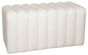 TOGO Σκαμπό Βοηθητικό, Teddy Ύφασμα Εκρού  80x40x41cm Ε7039,1