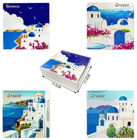 Σετ σουβέρ Greece 4τμχ - Coaster set 4pcs