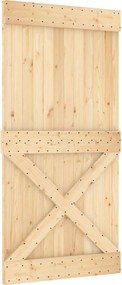 vidaXL Συρόμενη Πόρτα Φυσικό και Λευκό 100 x 210 cm