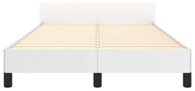 vidaXL Σκελετός Κρεβατιού με Κεφαλάρι Χωρίς Στρώμα Λευκό 120x200 εκ.