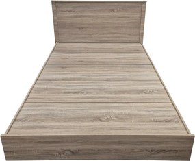Κρεβάτι Athos pakoworld σε sonoma απόχρωση 140x200εκ