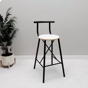 Stewehome Σκαμπό μπαρ για κουζίνα και μπαρ λευκό 64x86 cm