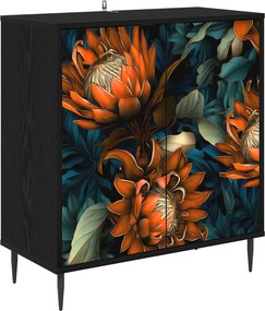 vidaXL Πλαϊνό γραφείο LOCHEM Μαύρη Δρυς 69 x 33 x 76 εκ.