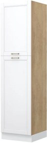 Επιδαπέδιο ντουλάπι ψηλό Tahoma K23-60-2KF-Δρυς - Λευκό ματ - 60.00Χ60.00Χ235.00cm