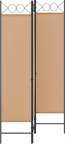 vidaXL 3-Panel Room Divider Μπεζ 120 x 180 cm Ύφασμα
