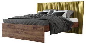 Intrahome Κρεβάτι "QUEEN" διπλό σε χρώμα καρυδί 160x200 Intrahomesa-00652392