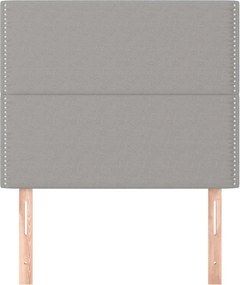 vidaXL Κεφαλάρι Ανοιχτό Γκρι 100x5x118/128 εκ. Ύφασμα