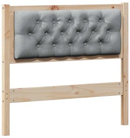 vidaXL Κεφαλάρι Άλλο Καφέ και ανοιχτό γκρι 90 cm Μασίφ ξύλο πεύκου