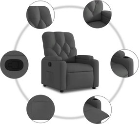 vidaXL Πολυθρόνα με Ανακλινόμενη Πόρτα Σκούρο Γκρι Υφασμάτινη