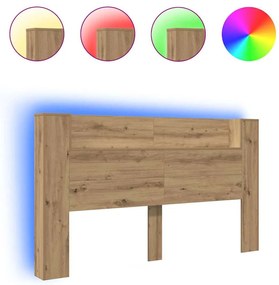 vidaXL Κρεβάτι με Κεφαλάρι με ράφι artisan δρυς 180 x 17 x 104.5 εκ
