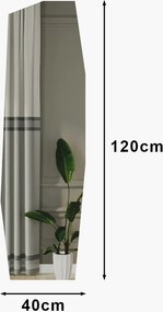 Καθρέπτης Τοίχου Μαύρο AURAL 40x2,2x120