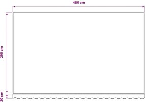 vidaXL Ανταλλακτικό Ύφασμα Τέντας Καφέ 480x295 εκ. Πολυεστέρας