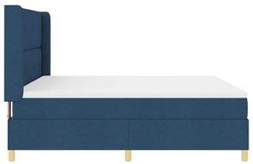 vidaXL Κρεβάτι με ελατήριο με στρώμα Μπλε 180 x 200 cm ύφασμα