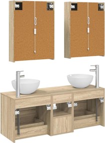 vidaXL Σετ Επίπλων Μπάνιου 5 pcs Sonoma Δρυς