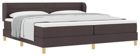 vidaXL Κρεβάτι  με Στρώμα - Σκούρο Καφέ - 200x200 εκ - Ύφασμα