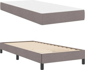 vidaXL Κρεβάτι με ελατήρια Taupe 100 x 200 cm ύφασμα
