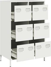 vidaXL Ντουλάπι Λευκό 68x39x101,5 εκ. από Χάλυβα