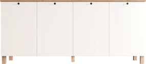 Μπουφές ArteLibre BALDER Λευκό/Φυσικό Μοριοσανίδα 180x42.1x80cm
