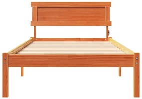 vidaXL Σκελετός Κρεβατιού Καφέ κεριού 100 x 200 cm Μασίφ ξύλο πεύκου