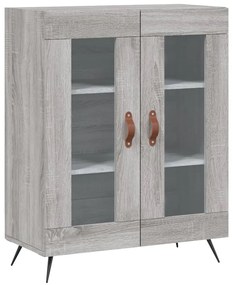 vidaXL Ντουλάπι Γκρι Sonoma 69,5 x 34 x 180 εκ. Επεξεργασμένο Ξύλο