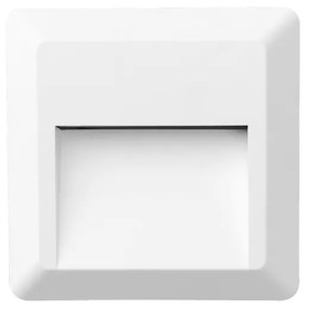 LED WALL SQUARE LUMINAIRE WHITE 230V AC IP65 1.5W 3000K 100LM RA80 ACA SLIM52NW