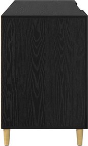 vidaXL Γραφείο με ράφι Μαύρη Οξυά 140 x 50 x 75 εκ. Επεξεργασμένο ξύλο