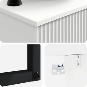vidaXL Νιπτήρας Τοίχου Λευκό 53 x 35 x 39 εκ Επεξεργασμένο Ξύλο