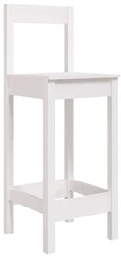 vidaXL Σετ Επίπλων Μπαρ Κήπου 7 Τεμαχίων Λευκό από Μασίφ Ξύλο Πεύκου