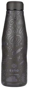Estia Θερμός Παγούρι Travel Flask Save The Aegean 500ml Noir Echo 01-22044