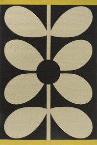 Χαλί Giant Sixties Stem 463705 Noir Black-White Orla Kiely 160X230cm