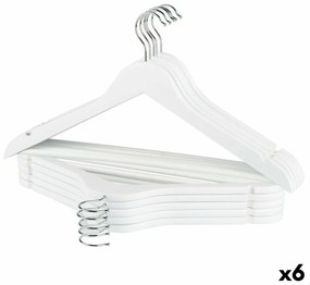 Σετ Kρεμαστρών Max Home Λευκό Ξύλο Χάλυβας 44,5 x 23 x 1 cm 10 Τεμάχια (x6)