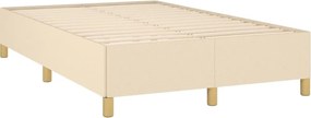 vidaXL Σκελετός Κρεβατιού Χωρίς Στρώμα Κρεμ 120x200 εκ. Υφασμάτινο
