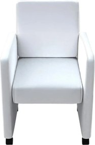 vidaXL Καρέκλες Τραπεζαρίας 4 τεμ. Λευκές από Συνθετικό Δέρμα