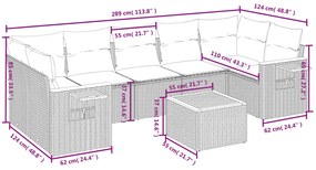 vidaXL Σαλόνι Κήπου Σετ 8 τεμ. Μπεζ Συνθετικό Ρατάν με Μαξιλάρια