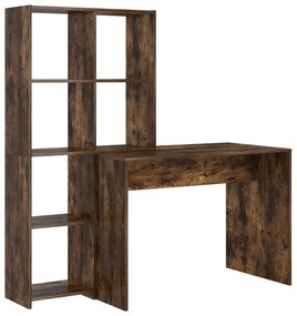 vidaXL Γραφείο Καπνιστή δρυς 138.5 x 55 x 143 εκ Επεξεργασμένο ξύλο