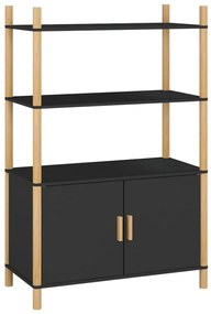 Ντουλάπι Μαύρο 80 x 40 x 121 εκ. από Επεξεργασμένο Ξύλο - Μαύρο