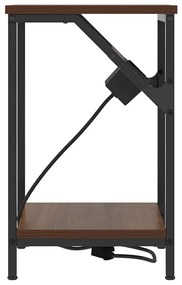 vidaXL Κομοδίνο Καφέ δρυς 38 x 30 x 48 εκ. Επεξεργασμένο ξύλο